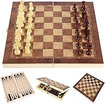 WOODEN CHESS 3 IN 1